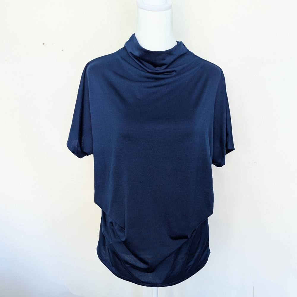 LYANER Women's Casual Mock Neck Ruffle Short Sleeve Summer Blouse